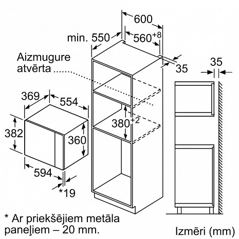 Mikroviļņu krāsns  BFL554MW0