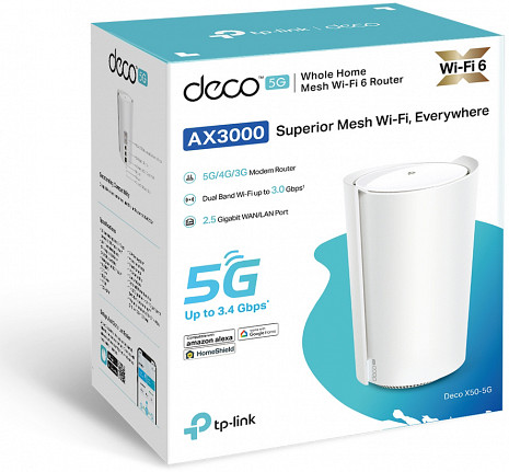 Mājas Wi-Fi tīkla sistēma (Mesh)  DECOX50-5G(1-PACK)