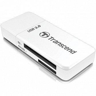 TRANSCENDAtmiņaskaršulasītājsMEMORYREADERFLASHUSB3.1/WHITETS-RDF5WTRANSCEND