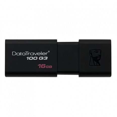 USB zibatmiņa DataTraveler 100 Generation 3 16 GB, USB 3.0, Black DT100G3/16GB