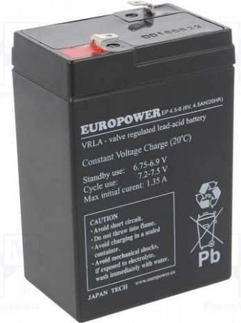 UPS akumulators EUROPOWER EP4.5-6