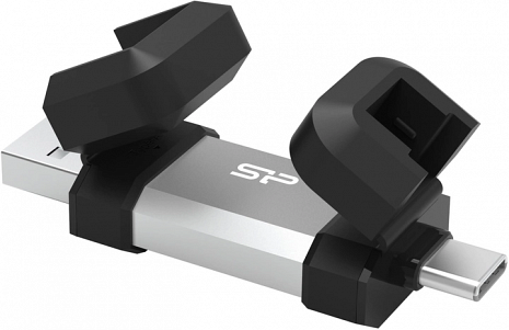 USB zibatmiņa Silicon Power Dual USB Drive | Mobile C51 | 64 GB | USB Type-A and USB Type-C | Silver SP064GBUC3C51V1S