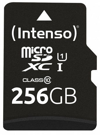 Atmiņas karte MEMORY MICRO SDXC 256GB UHS-I/W/ADAPTER 3423492 INTENSO 3423492