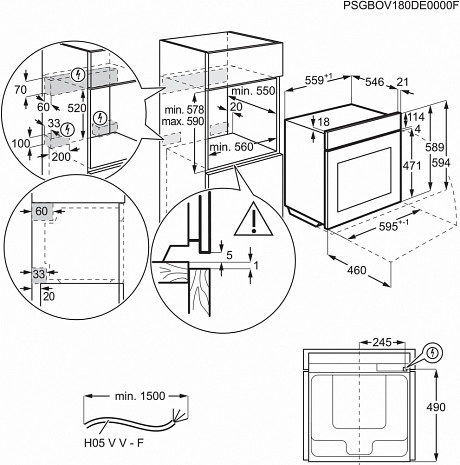 Духовка, духовой шкаф  EOA9S31WZ