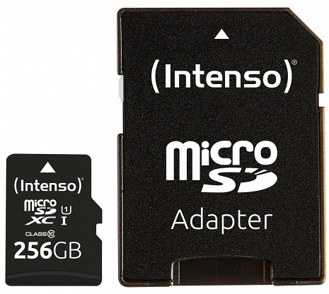 Atmiņas karte MEMORY MICRO SDXC 256GB UHS-I/W/ADAPTER 3423492 INTENSO 3423492