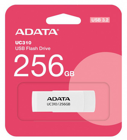 USB zibatmiņa MEMORY DRIVE FLASH USB3.2 256G/WHITE UC310-256G-RWH ADATA UC310-256G-RWH