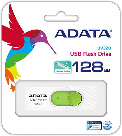 USB zibatmiņa MEMORY DRIVE FLASH USB3 128GB/WHITE AUV320-128G-RWHGN ADATA AUV320-128G-RWHGN