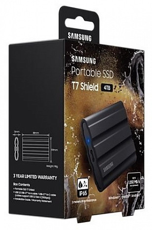 Cietais disks External SSD|SAMSUNG|T7|4TB|USB 3.2|Write speed 1000 MBytes/sec|Read speed 1050 MBytes/sec|MU-PE4T0S/EU MU-PE4T0S/EU