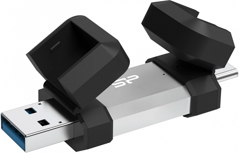 USB zibatmiņa Silicon Power Dual USB Drive | Mobile C51 | 128 GB | USB Type-A and USB Type-C | Silver SP128GBUC3C51V1S