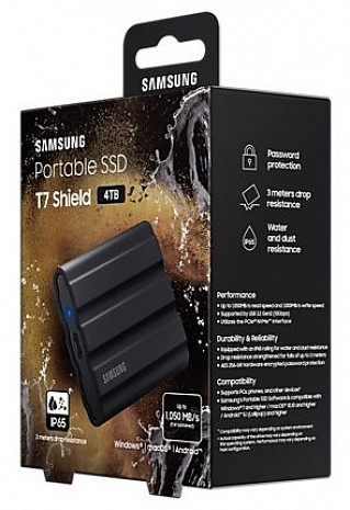 Cietais disks External SSD|SAMSUNG|T7|4TB|USB 3.2|Write speed 1000 MBytes/sec|Read speed 1050 MBytes/sec|MU-PE4T0S/EU MU-PE4T0S/EU