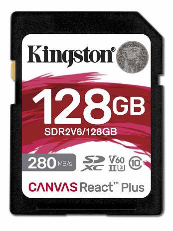 Карта памяти Kingston UHS-II Video Speed Class (V60) | 128 GB | SD | Flash memory class Class 10, UHS-II, U3, V60 SDR2V6/128GB