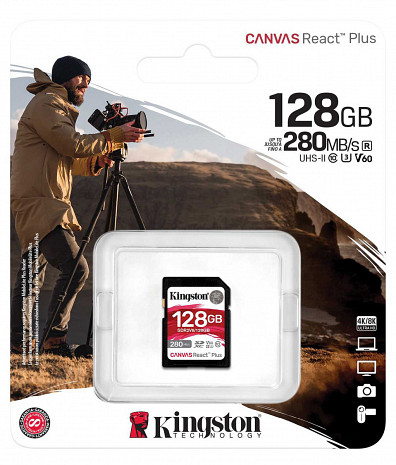 Atmiņas karte Kingston UHS-II Video Speed Class (V60) | 128 GB | SD | Flash memory class Class 10, UHS-II, U3, V60 SDR2V6/128GB