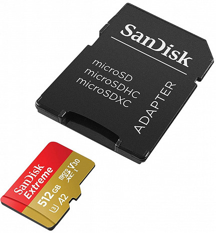 Atmiņas karte MEMORY MICRO SDXC 512GB UHS-I/W/A SDSQXAV-512G-GN6MA SANDISK SDSQXAV-512G-GN6MA