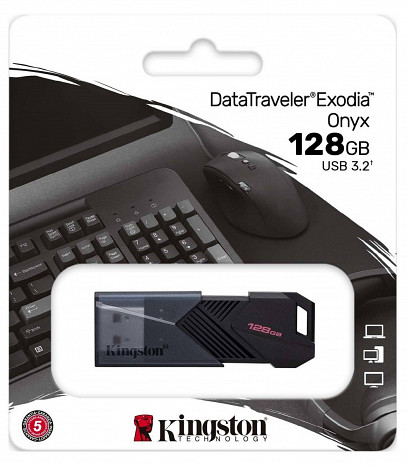 USB zibatmiņa Kingston DataTraveler Exodia Onyx 128GB USB 3.2 Flash Drive DTXON/128GB