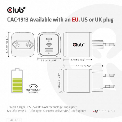 Lādētājs  CAC-1913EU