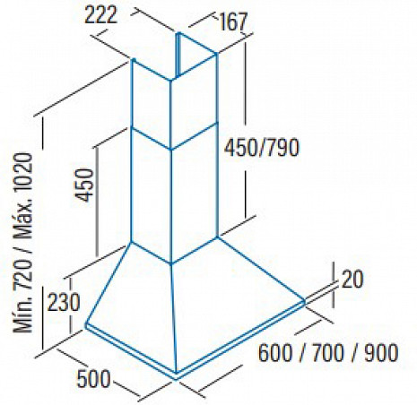 Вытяжка OMEGA 600 WH/M 02002010