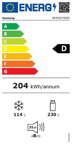 Ledusskapis  RB34C675DS9/EF