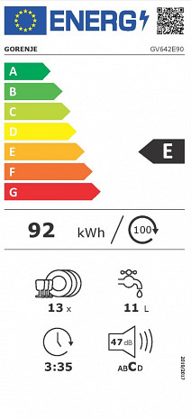 Trauku mazgājamā mašīna  GV642E90