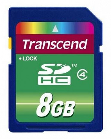 Карта памяти MEMORY SDHC 8GB/CLASS4 TS8GSDHC4 TRANSCEND TS8GSDHC4